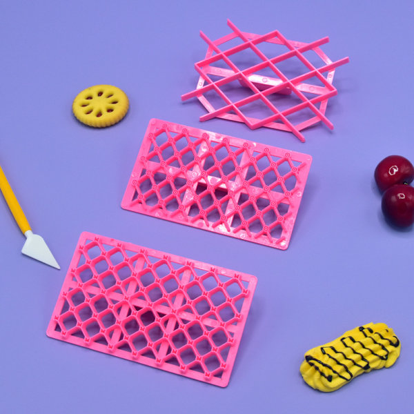 9 stk bakeformsett, plastisk kjeks kake dekorasjon