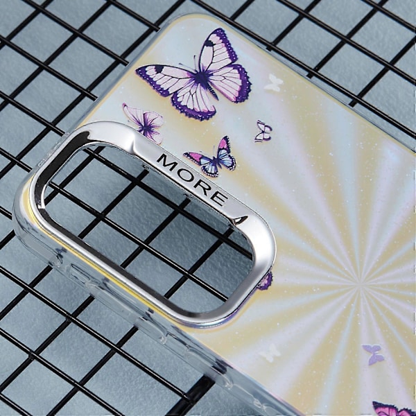 Samsung Galaxy S25 -puhelimen kuori Laser TPU PC -puhelinkuori galvanoidulla perhoskuviolla - AB3