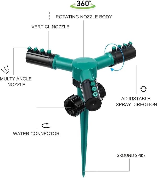 Græsplænesprinkler have sprinkler 360 roterende have sprinkler