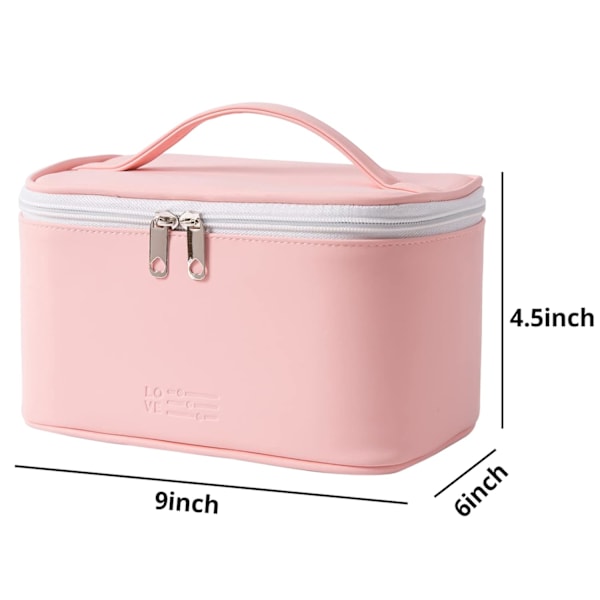 Bærbar Kosmetikpose, Vaskbar Vandafvisende Kosmetikpose (Pink)