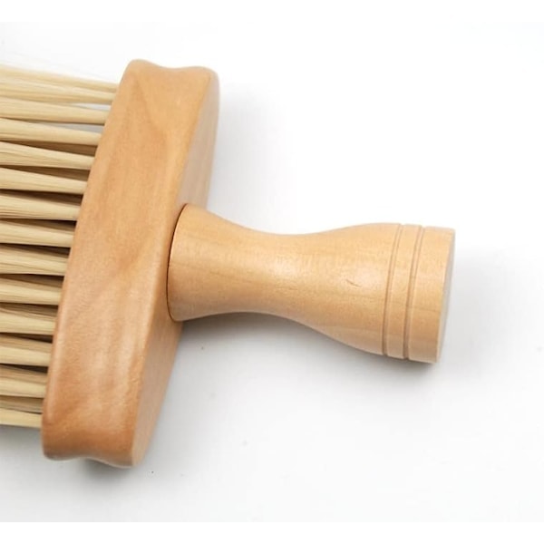 Hårklippningsborste, professionell frisör/barberare halsborste i trä.