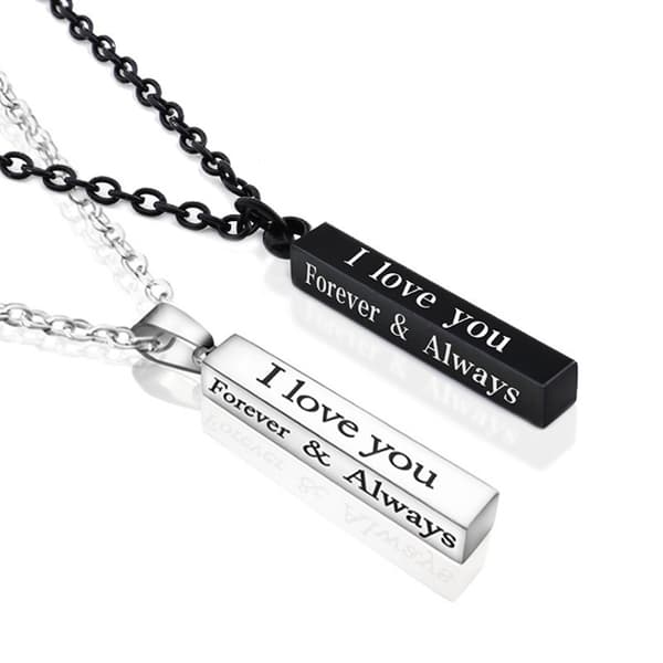 2 st Always And Forever Halsband för Par Rostfritt Stål