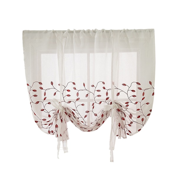 Polyester Blomstertrykk Drapering Korte Gardiner For Hjemmeinnredning