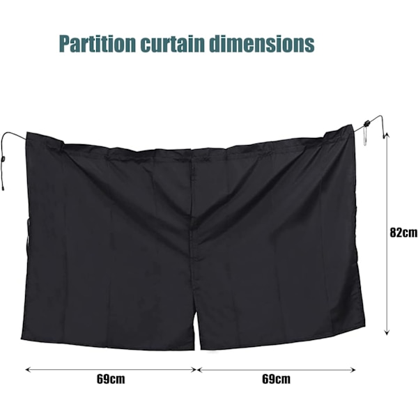 Auton osat verhot markiisi auton verhot SUV:lle ja yleisille ajoneuvoille 140 x 81 cm