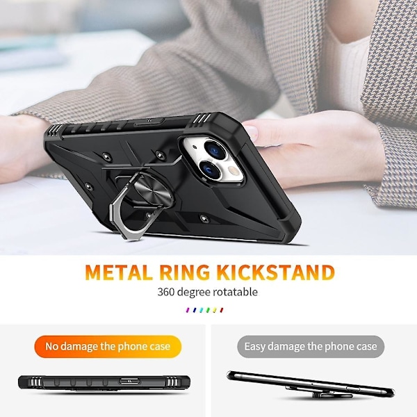 Ringholder-telefondeksel for iPhone 15 Plus