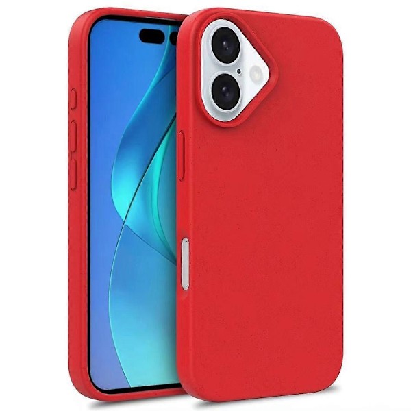 iPhone 16 -kotelo, biohajoava vehnäolki TPU-puhelinkuori, ympäristöystävällinen, nollahävikki
