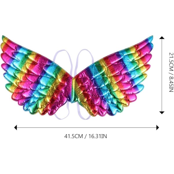 2 stk Vinger Rainbow Angel Kostyme Unicorn Kostyme Halloween