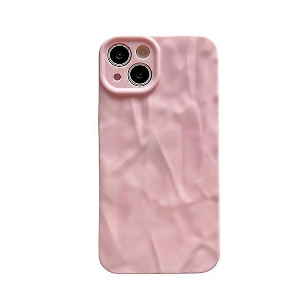 För iPhone 16 mobilskal Apple 13/14 personligt skrynkel mobilskal 12 anti-fall 7/8 mjukt skal iPhone16pro rosa