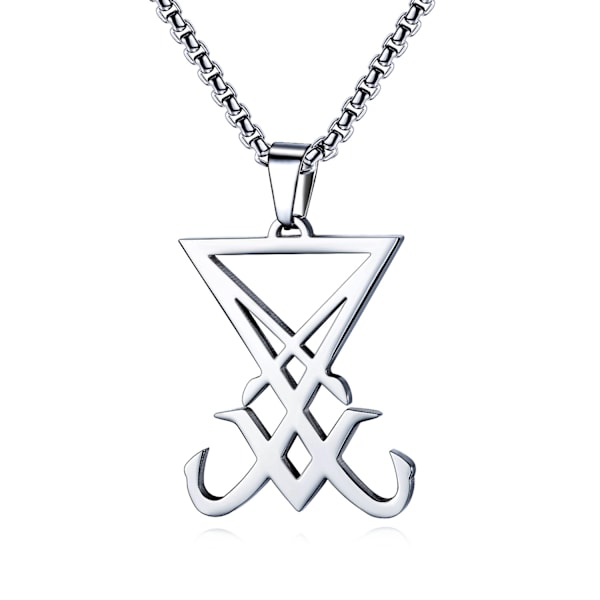 Rustfrit Stål Gotisk Hexe Signet Lucifer Badge Satanisk Kirke sliver