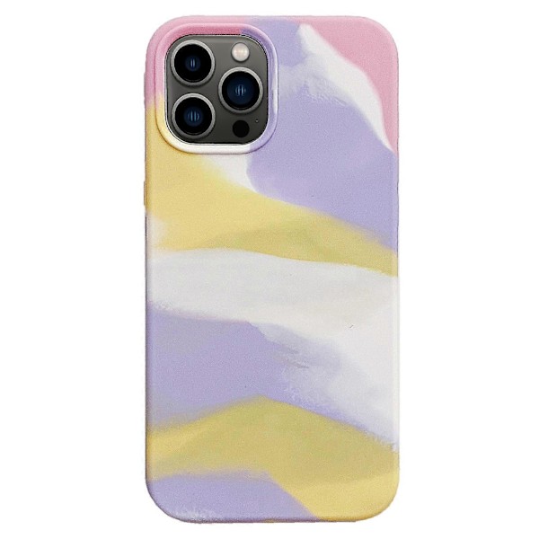 Värikäs nestemäinen silikonipuhelinkotelo iPhone 13 Pro Maxille