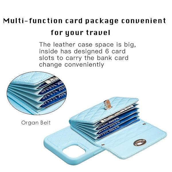 Læder Wallet Case til iPhone 15