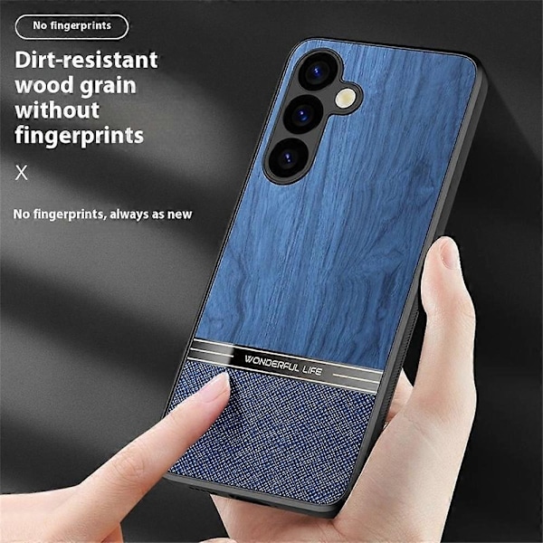 Samsung Galaxy A35 5G -puhelimen kotelo puukuviolla, nahkapäällysteinen TPU-puhelimen suojakuori