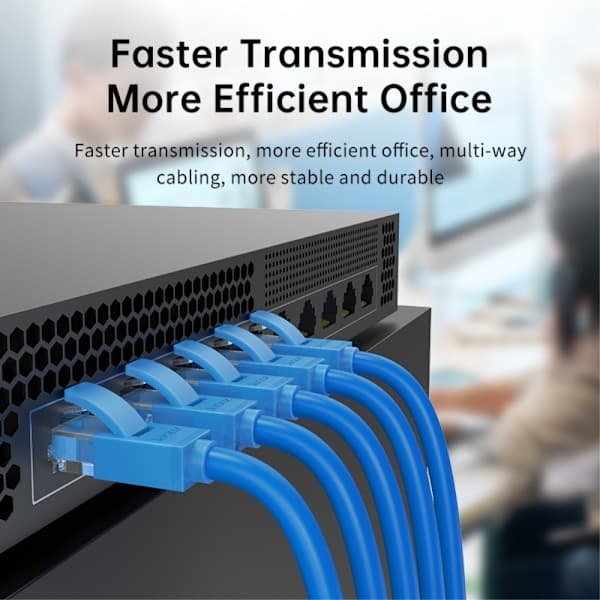 1m Cat6 RJ45 UTP Netværkskabel Blå