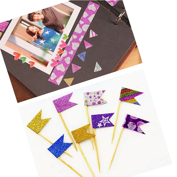 20 rullaa Glitter Washi-teippa värillisiä