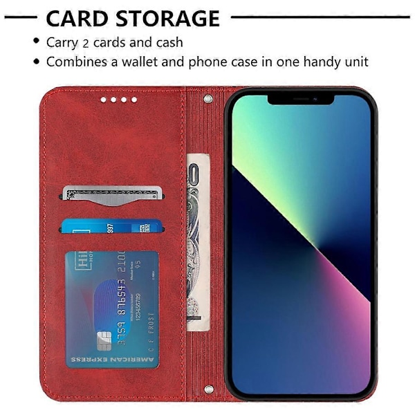 Fodboldtekstur magnetisk læder flip telefoncover til iPhone 14 Plus