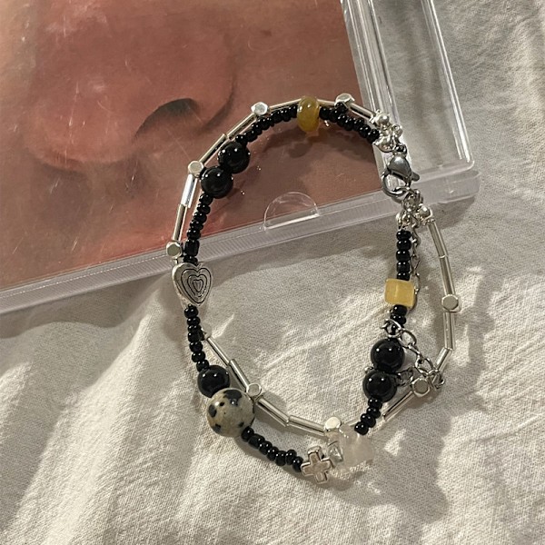 Sommerfugl-armbånd med perler for kvinner, liten design, søt
