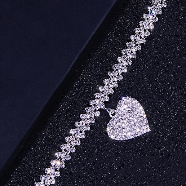 Twinkle Diamond -sydännilkkaketi Bling Kiiltävä Jalkakoru