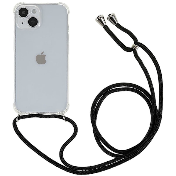 För iPhone 14 Plus Repskydd Mjukt TPU-skal Förstärkt Hörnskydd med Snodd