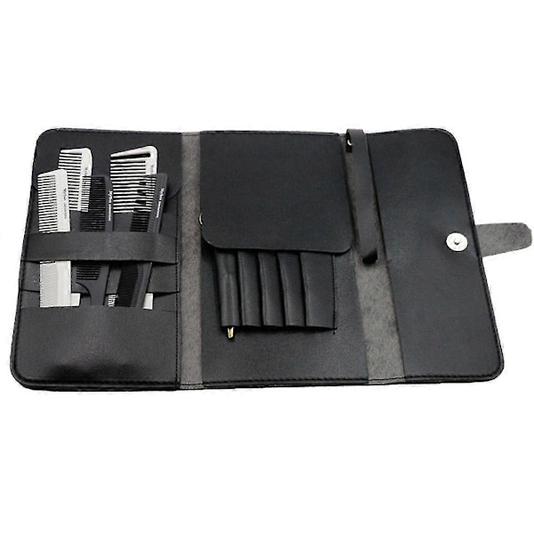 Foldbar Hårsaks Taske Pu Læder Saks Pakke Barber Frisørværktøj Pose Etui