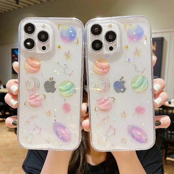 Kosmiskt Stjärnglitter Epoxy TPU-skal för iPhone 14 Pro Max