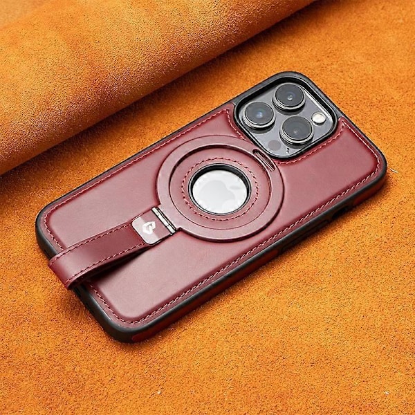 1 stk. Capture Grip Strap Magnetisk Stativ til iPhone 15 Pro Max Cover med Skærmbeskytter, Beskyttende iPhone 15 Pro Max Cover Læder, Kompatibel med M