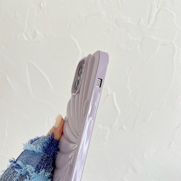 Skal för iPhone 14 Pro Max, snäckskalsform, glansig yta, mjukt TPU-skyddsskal