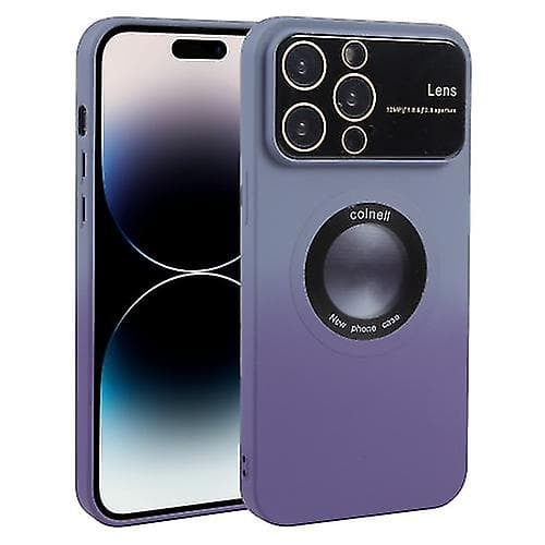 For Iphone 14 Pro Gradient Silikon Støtsikker Magsafe Telefondeksel Med Linsefilm