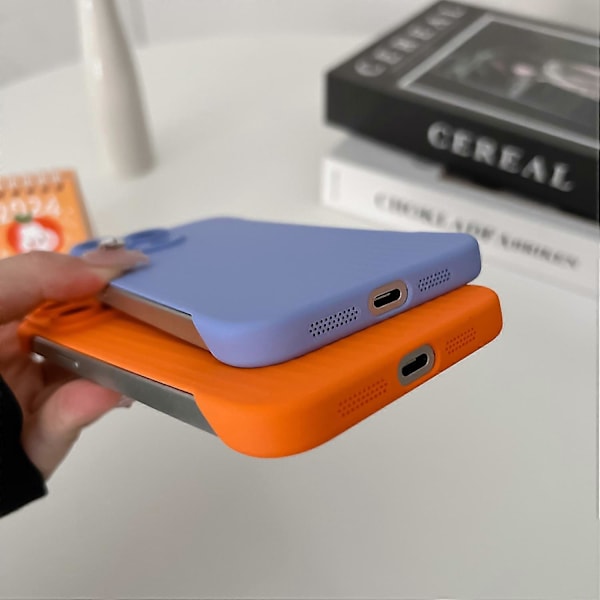 iPhone 14 Pro Max -kotelo aaltopahvin tekstuurilla, kehyksetön kova PC-puhelinkuori