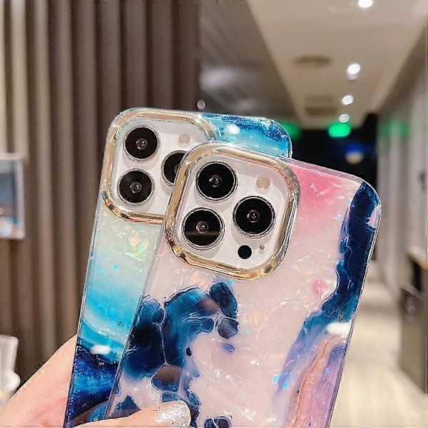 Färgglatt Kristall Ripple TPU Mobilskal för iPhone 15
