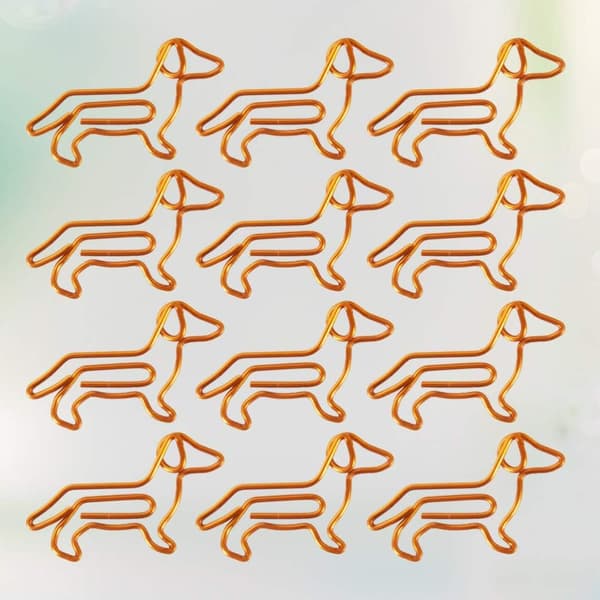 50 stk. binders Animal Dachshund-formede bokmerker (oransje)