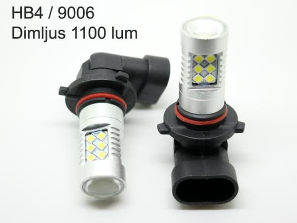 Tåkelys Hb4 9006 Led pærer 6000K 1100 lumen 12v