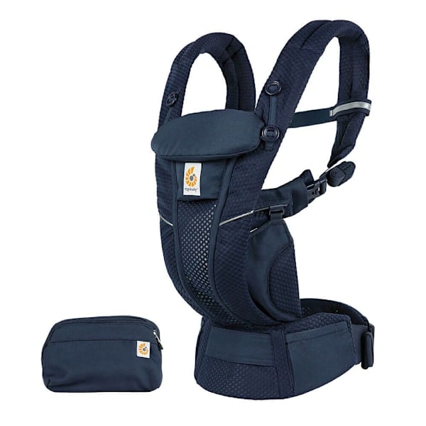 Nyfödd bärsele, bärbar från födsel till 20 kg, ergonomisk hållare, 4 transportpositioner Midnattsblå Midnight Blue