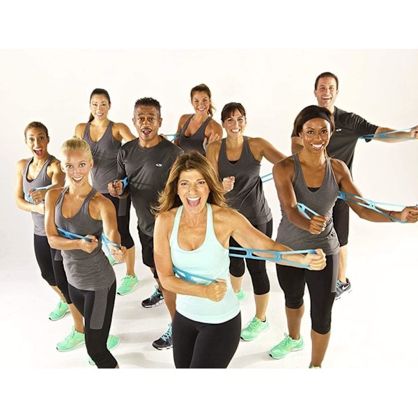 7 Ring Stretch and Resistance Träningsband | Rygg, Fot, Ben, Handsträckare, Armtränare för Sport & Träning, Fysioterapi Blue