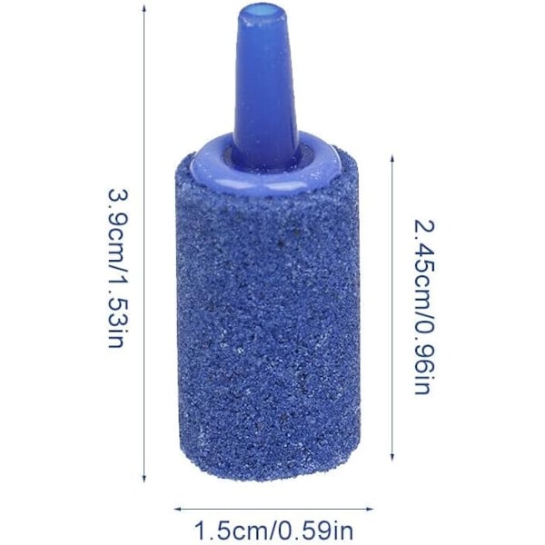 5 stk. luftsten, cylinderboble-diffuser til luftpumpeakvarier