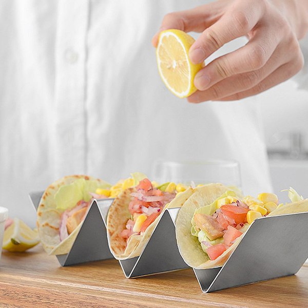 Kreativt pandekagestativ i rustfrit stål Taco Spring Roll Stativ