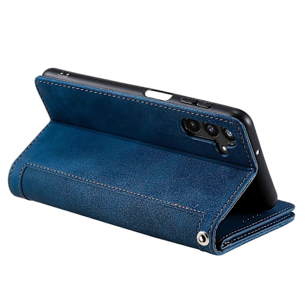 PU-læder telefoncover med lynlåspung og 9 kortlommer til Samsung Galaxy S25+
