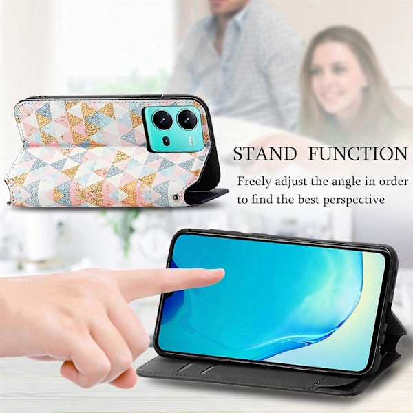 Til Samsung Galaxy S23 Ultra 5G CaseNeo Farverigt Magnetisk Læder Telefon Cover