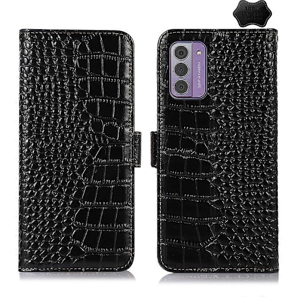 Krokodilmönstrat toppskiktsläderfodral för Nokia G42 5G