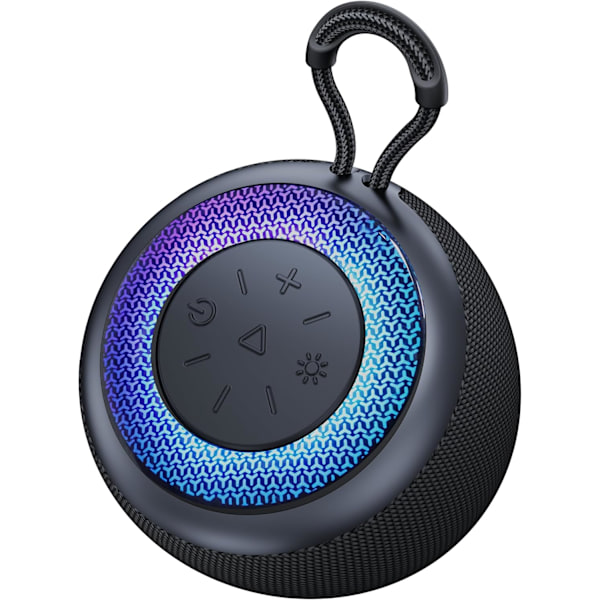 Bluetooth Högtalare Mini Portabel Trådlös Utomhushögtalare med RGB-ljus 360° Surround Stereo Bas Bluetooth V5.3 Små Fickduschhögtalare