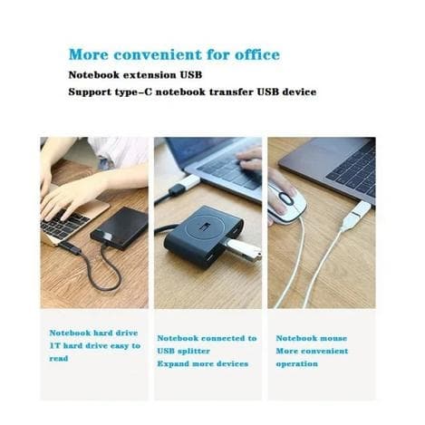 USB-C-sovitin - USB-C (uros) - USB-A (naaras) 3.0 Musta M