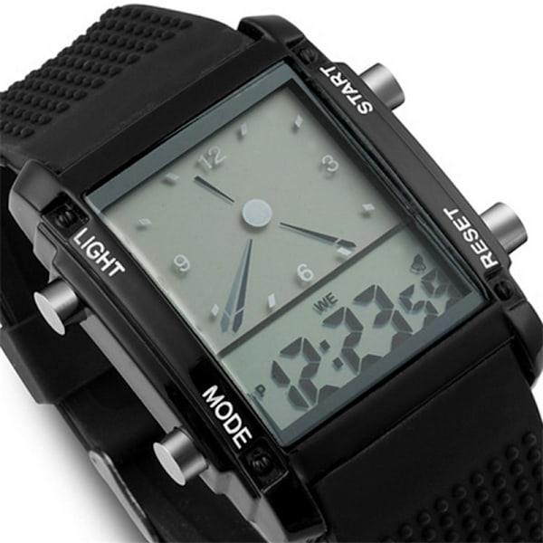 Utendørs LED Digital Klokke Dual-display Sportsklokke white
