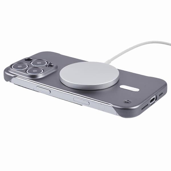 For iPhone 15 Pro Deksel Kompatibelt med MagSafe Hard PC Rammefritt Telefonddeksel