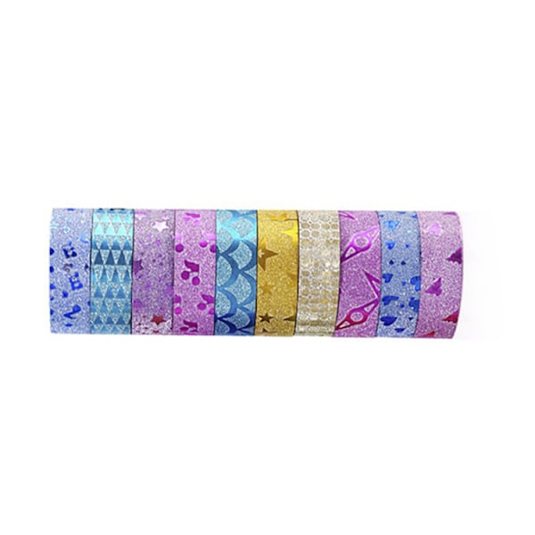 20 ruller Glitter Washi Tape Fargerike