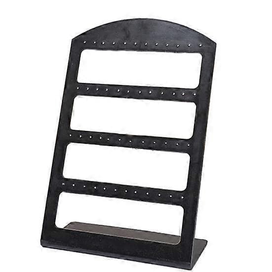 24/48 huller ørering display smykkeholder smykke display stand akryl organizer sort 48 black