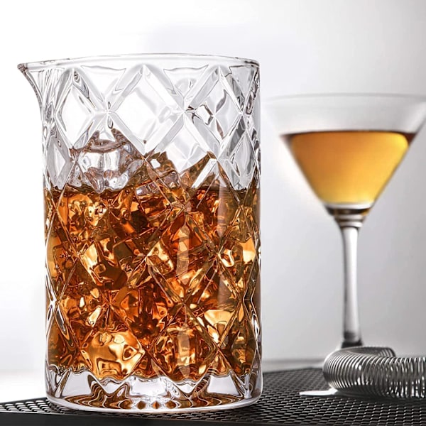 2-pak 700 ml Cocktail Mixing Glas, Krystal Cocktail Mixing Kande, Tyk Bund Sømløs Bar Mixing Kande til Martini, Mojito