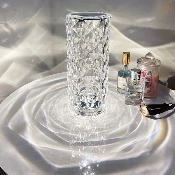 LED skrivebordslampe krystal, diamant natlampe, atmosfærelampe