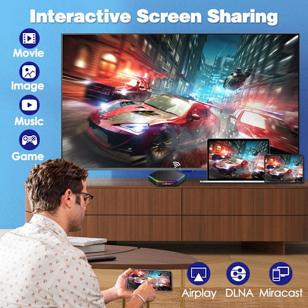 Android TV Boks 12.0, 4 GB RAM 64 GB ROM, 6K TV Boks Android 4K Wi-Fi 6, T95Z Plus Android Boks 6K HDR10+ H618 Quad Core CPU 2.4G/5G Wi-Fi