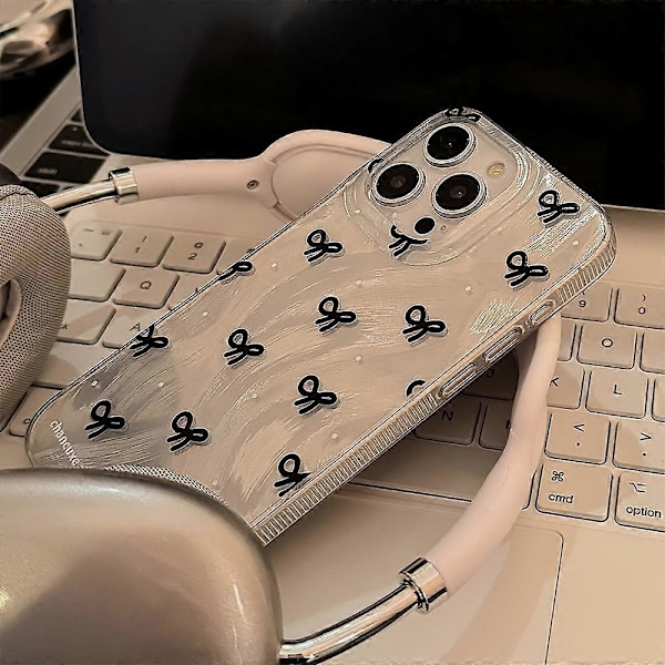 iPhone 14 Pro Max -kotelo, esteettinen rusettikuvio, TPU-puhelinkuori