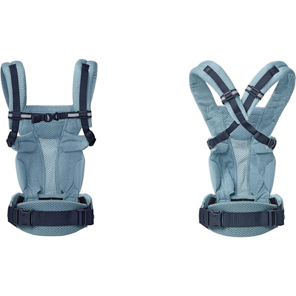 Nyfödd bärsele, användbar från födsel till 20 kg, ergonomisk hållare, 4 transportpositioner Skifferblå Slate Blue