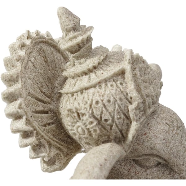 Elefantstaty i sandsten Ganesha Buddha handgjord figur